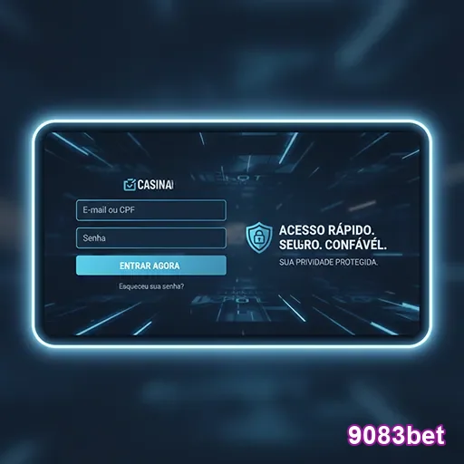 Interface do aplicativo cassino da 9083bet em smartphone.